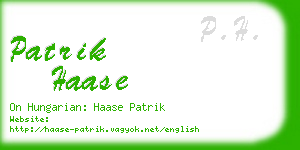 patrik haase business card